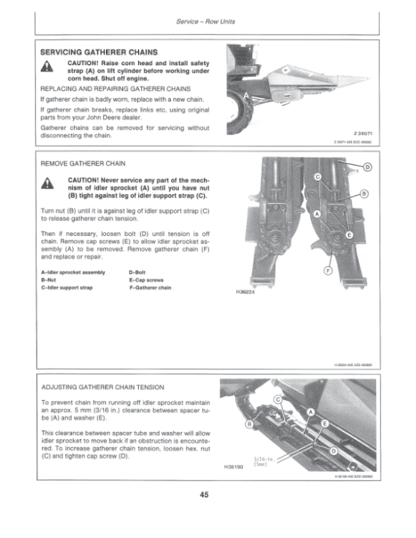 John Deere 40E Series Corn Heads Operator’s Manual (OMZ91127) Workshop Guide