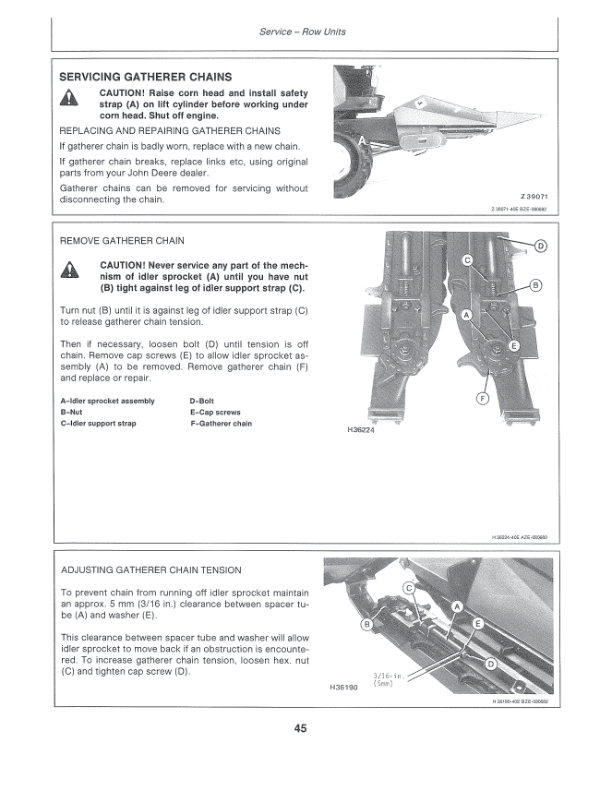 John Deere 40E Series Corn Heads Operator’s Manual (OMZ91127) Workshop Guide