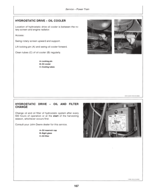 John Deere 1065, 1075, 1075 Hydro / 4, 1085, 1085 Hydro / 4 Combines Operator’s Manual (OMZ91497) Workshop Guide