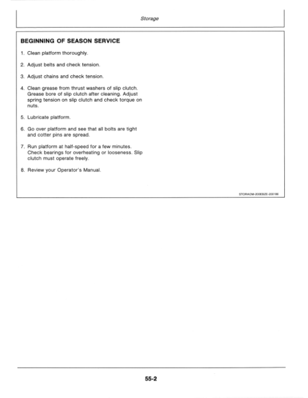 John Deere 218E, 220E, 224E Cutting Plattforms Operator’s Manual (OMZ91747) Workshop Guide