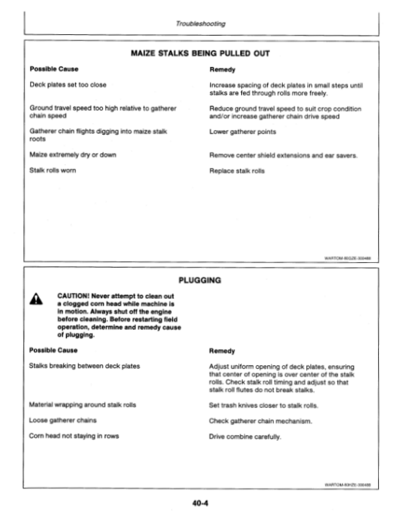 John Deere 80 series Corn Heads Operator’s Manual (OMZ91865) Workshop Guide
