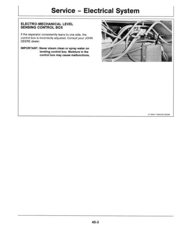 John Deere Supplement to be used with OMZ92058 Operator’s Manual (OMZ92079) Workshop Guide