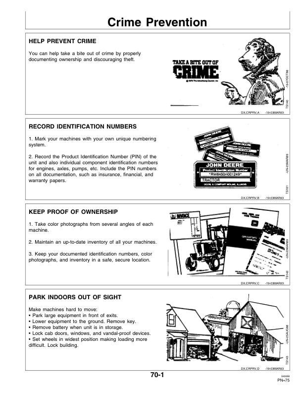 John Deere 664, 665R & 666R Row-crop Headers Operator’s Manual (OMZ92219) Workshop Guide