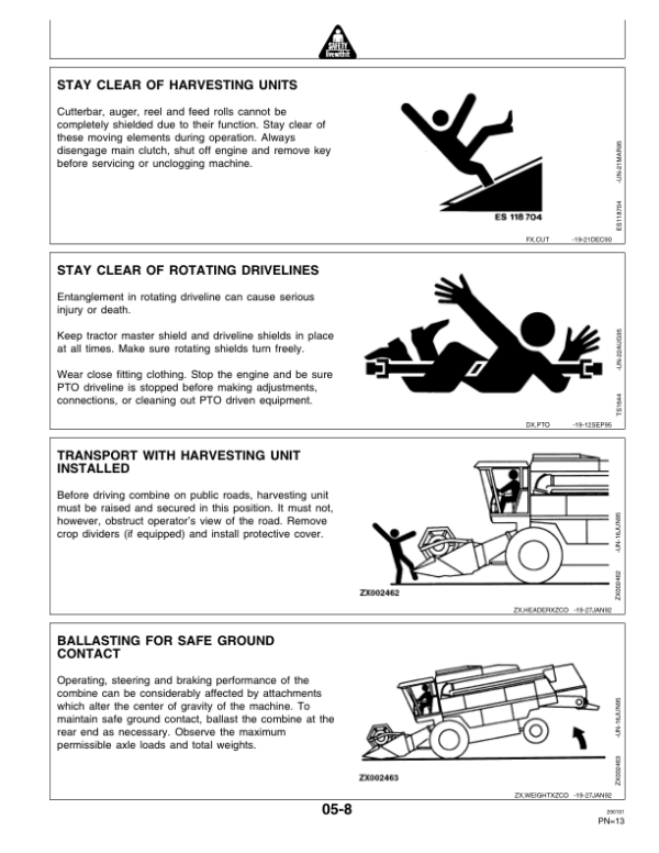 John Deere 2054, 2056, 2058, 2064 & 2066 Combines Operator’s Manual (OMZ92483) Workshop Guide