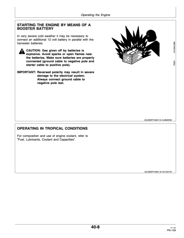 John Deere 6650, 6750, 6850 & 6950 Self Propelled Forage Harvesters Operator’s Manual (OMZ92566) Workshop Guide