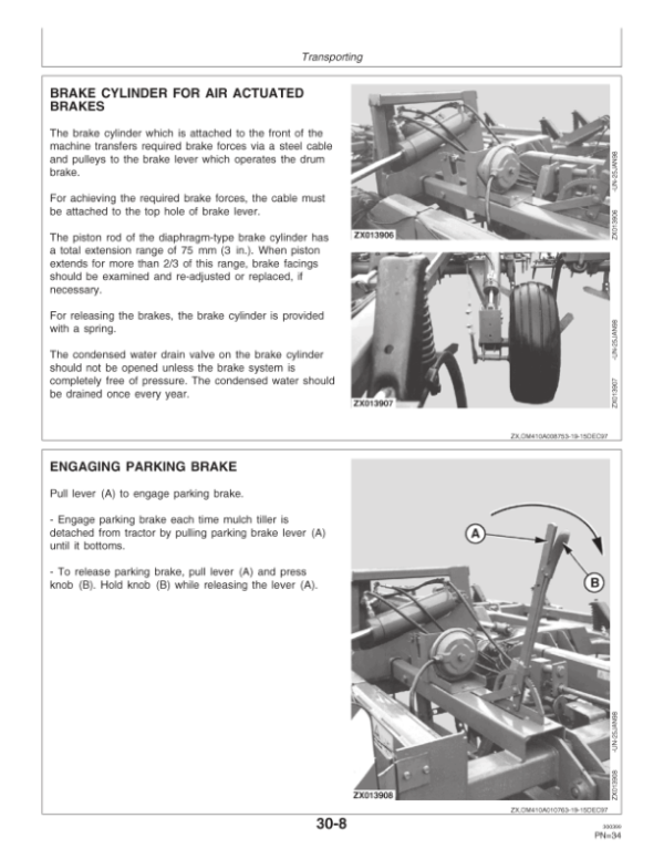 John Deere 410A Mulch Tillers Operator’s Manual (OMZ92587) Workshop Guide