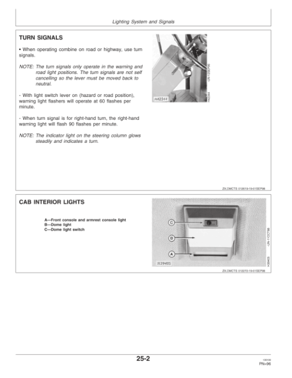 John Deere CTS Combines Operator’s Manual (OMZ92677) Workshop Guide