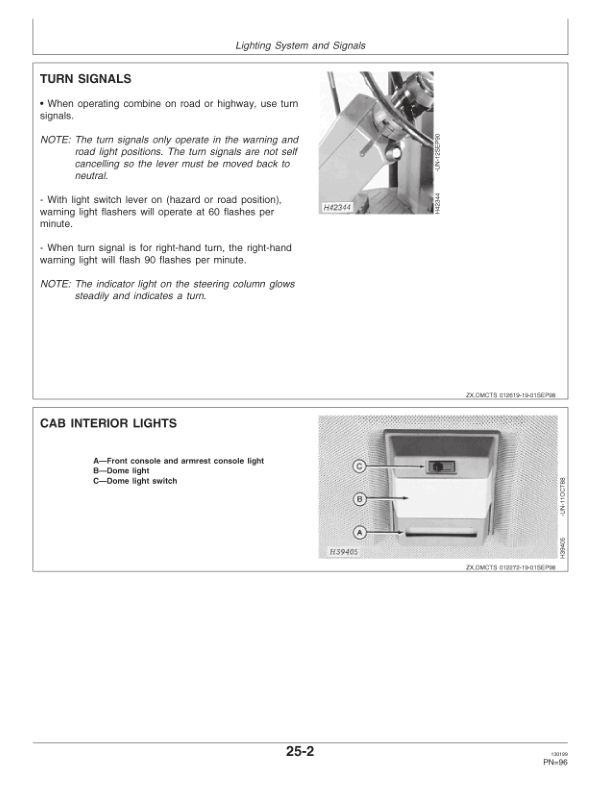 John Deere CTS Combines Operator’s Manual (OMZ92677) Workshop Guide