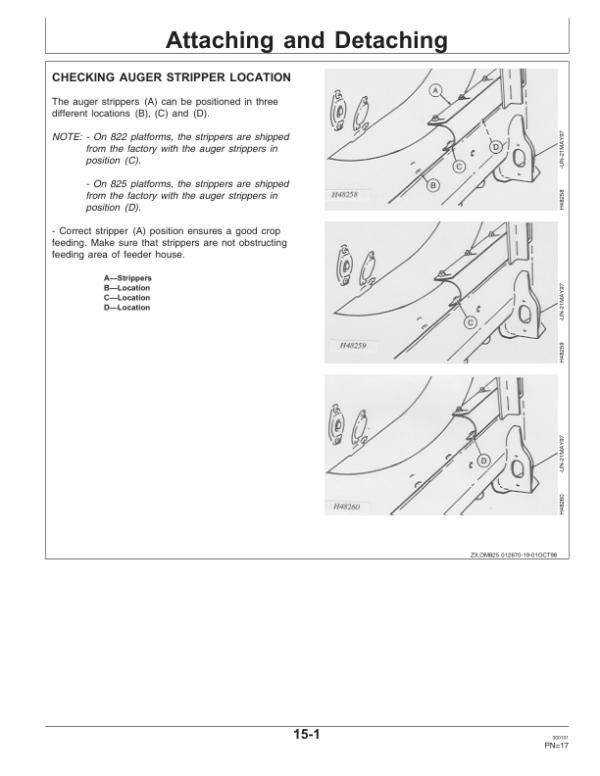 John Deere 822 & 825 Cutting Platforms Operator’s Manual (OMZ92722) Workshop Guide