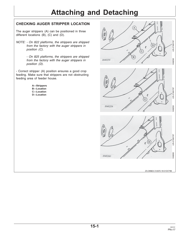 John Deere 822 & 825 Cutting Platforms Operator’s Manual (OMZ92722) Workshop Guide