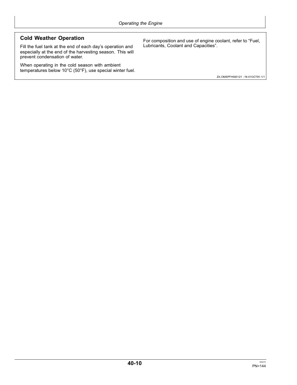 John Deere 6650, 6750, 6850 & 6950 Self Propelled Forage Harvesters Operator’s Manual (OMZ92984) Workshop Guide
