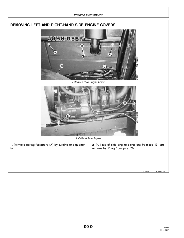 John Deere 2700, 2800 & 2900 Tractors Operator’s Manual (OMZT002) Workshop Guide