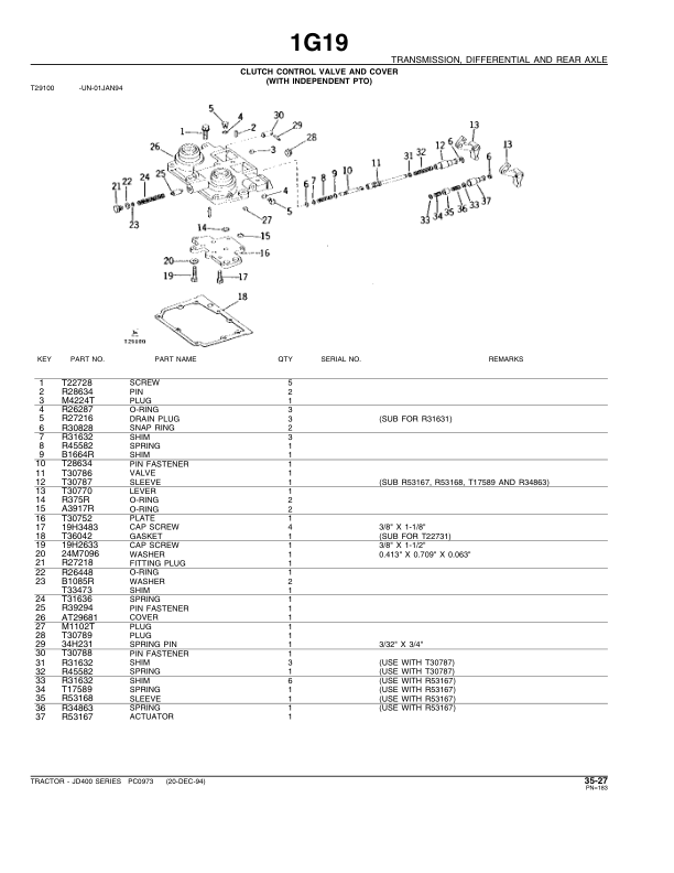 John Deere 400 Tractors Parts Catalog Manual – PC0973 Workshop Guide