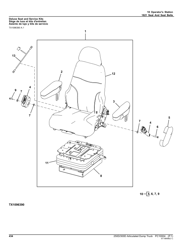 John Deere 250D, 300D Articulated Dump Trucks (SN 608490-626760) Parts Catalog Manual – PC10004 Workshop Guide