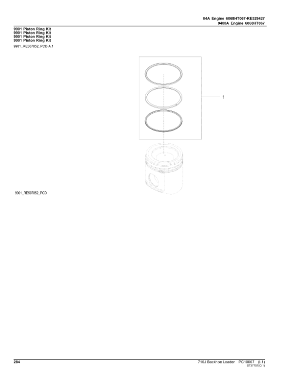 John Deere 710J Backhoe Loaders Parts Catalog Manual – PC10007 Workshop Guide