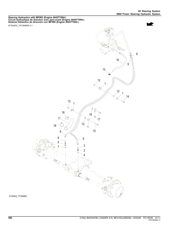 John Deere 315SJ Backhoe Loaders Parts Catalog Manual – PC10036 Workshop Guide