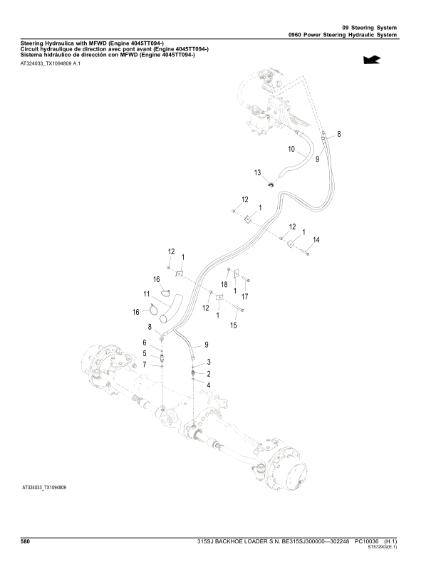John Deere 315SJ Backhoe Loaders Parts Catalog Manual – PC10036 Workshop Guide