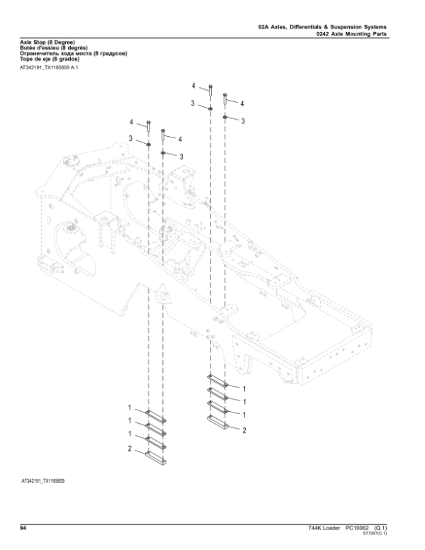 John Deere 744K Loaders (SN -632967) Parts Catalog Manual – PC10062 Workshop Guide