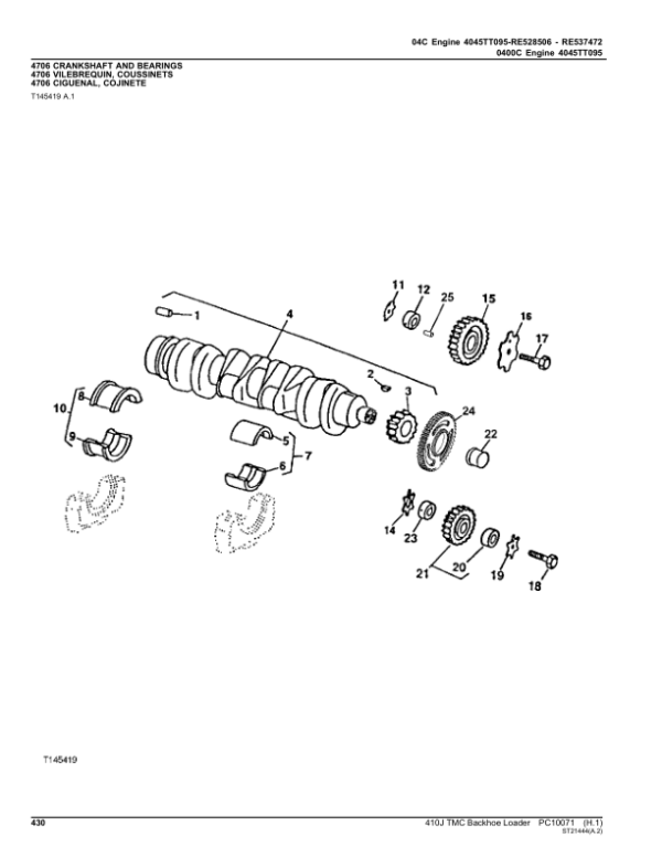 John Deere 410J TMC Backhoe Loaders Parts Catalog Manual – PC10071 Workshop Guide