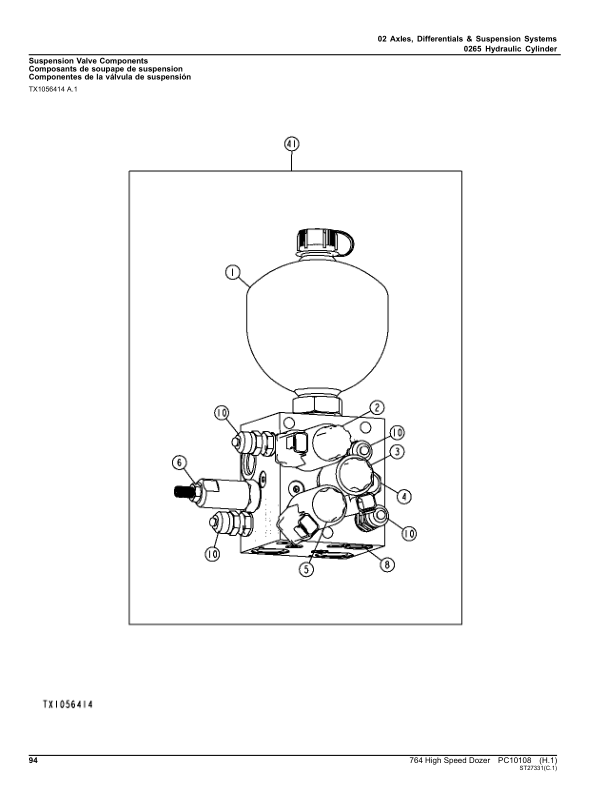 John Deere 764 High Speed Dozer Parts Catalog Manual – PC10108 Workshop Guide