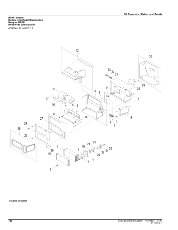 John Deere 318D Skid Steers Parts Catalog Manual – PC10134 Workshop Guide
