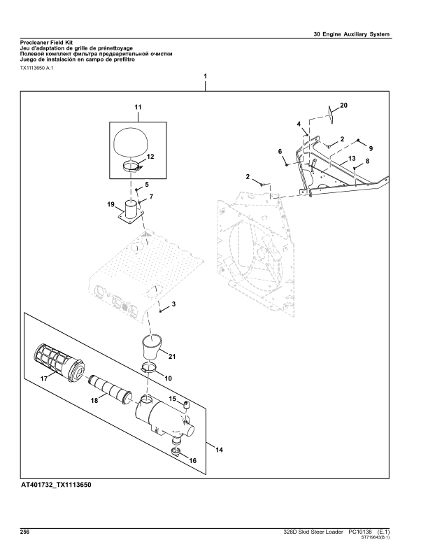 John Deere 328D Skid Steers Parts Catalog Manual – PC10138 Workshop Guide