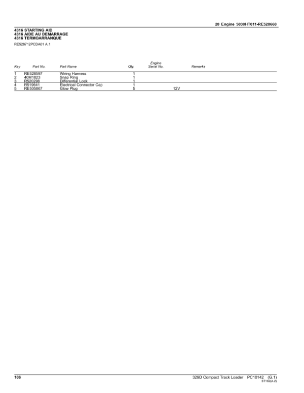 John Deere 329D Compact Track Loaders Parts Catalog Manual – PC10142 Workshop Guide