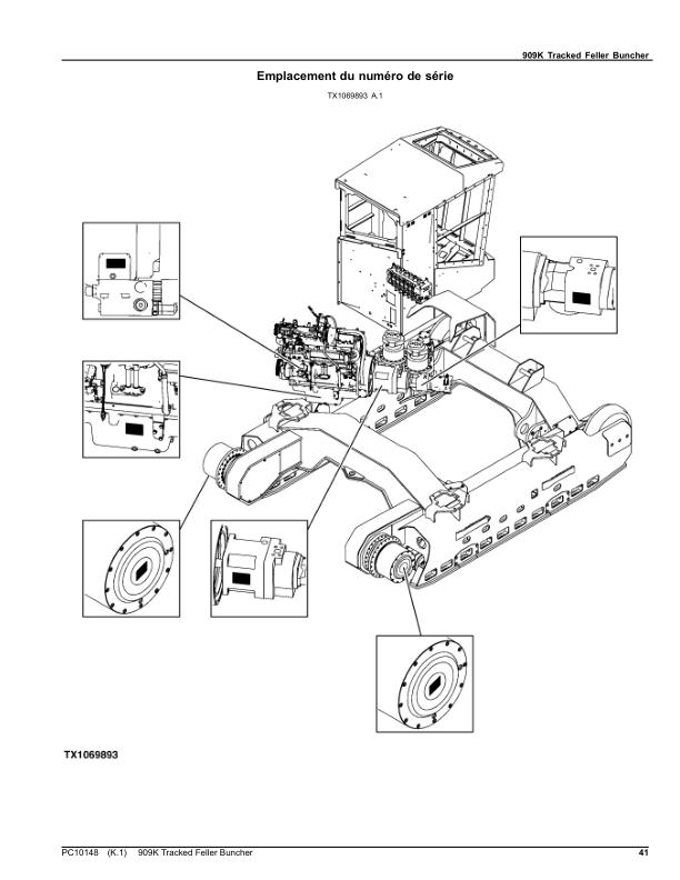 John Deere 909K Tracked Feller Bunchers (SN C181103-C270472 & D181103-D270472) Parts Catalog Manual – PC10148 Workshop Guide