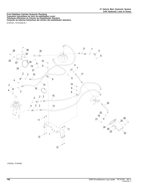 John Deere 335D Knuckleboom Loader (SN 1T0335DX _ C184061-) Parts Catalog Manual – PC10152 Workshop Guide