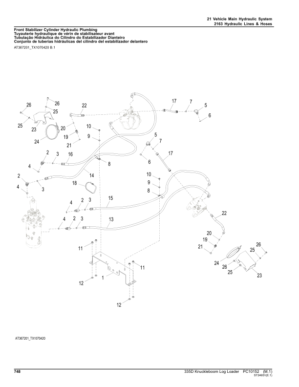 John Deere 335D Knuckleboom Loader (SN 1T0335DX _ C184061-) Parts Catalog Manual – PC10152 Workshop Guide