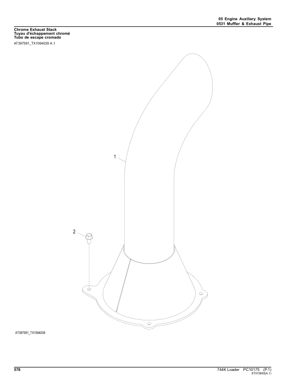 John Deere 744K Loaders (SN E630720-664577) Parts Catalog Manual – PC10175 Workshop Guide