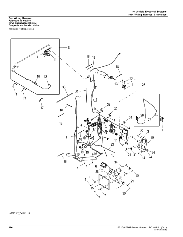 John Deere 672G, 672GP Motor Graders (SN C634754 – 656728 & D634754 – 656728) Parts Catalog Manual – PC10195 Workshop Guide