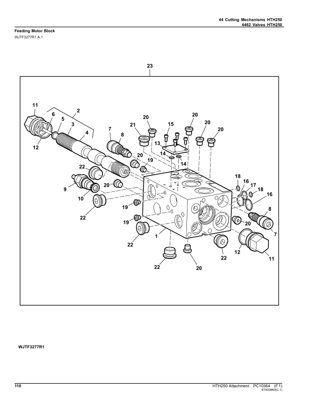 John Deere HTH250 Felling Head (SN 000229-) Parts Catalog Manual – PC10364 Workshop Guide