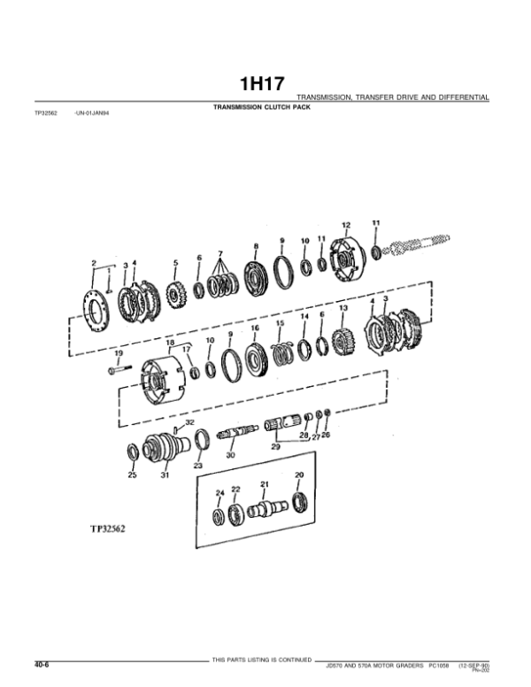 John Deere 570, 570A Motor Graders Parts Catalog Manual – PC1058 Workshop Guide