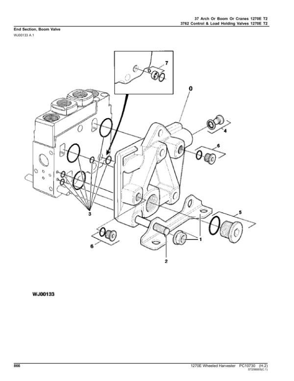 John Deere 1270E T2 Wheeled Harvesters (SN 001802-) Parts Catalog Manual – PC10730 Workshop Guide