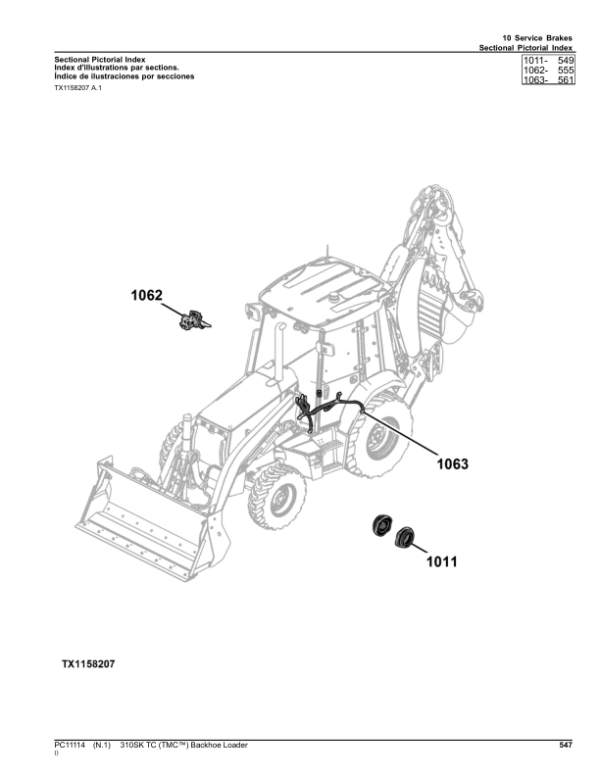John Deere 310SK TC TMC Backhoes (SN E219607-270402) Parts Catalog Manual – PC11114 Workshop Guide