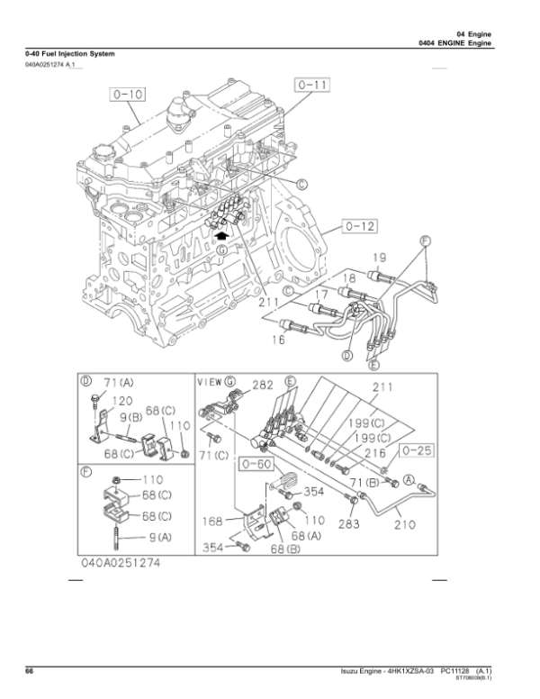 Isuzu 4HK1, 4HK1XZSA-03 Engine Parts Catalog Manual – PC11128 Workshop Guide