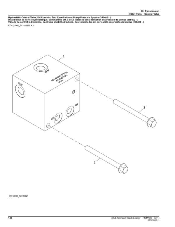 John Deere 329E Compact Track Loaders (SN PIN: 1T0329E_ E236704-) Parts Catalog Manual – PC11186 Workshop Guide