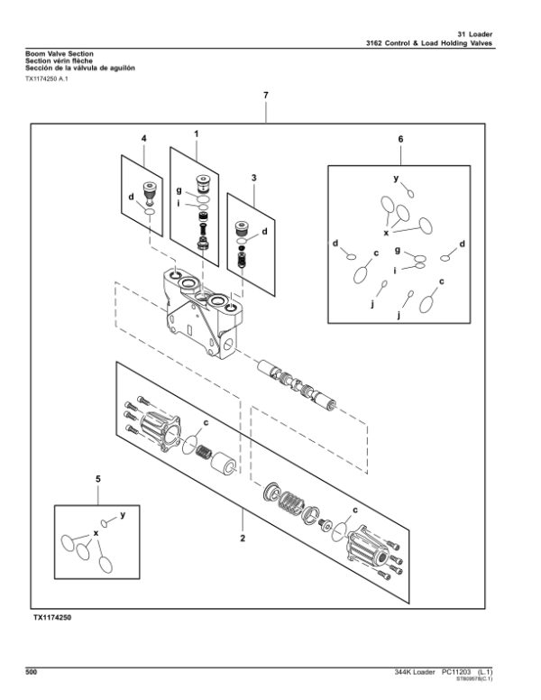 John Deere 344K Loaders (SN 1LU344K_ B030077-) Parts Catalog Manual – PC11203 Workshop Guide