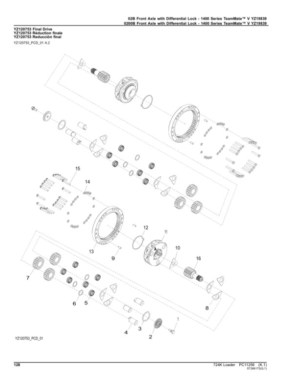 John Deere 724K Loaders (SN 1DW724K _ F658065-) Parts Catalog Manual – PC11256 Workshop Guide