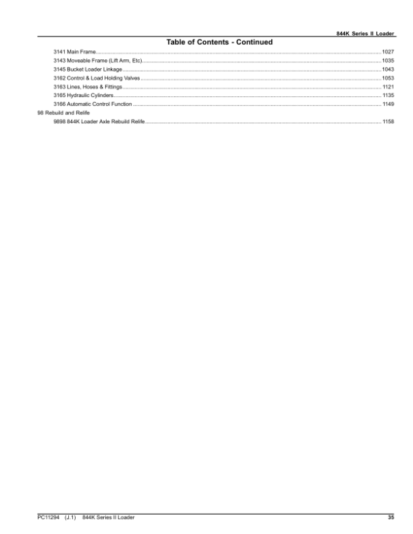 John Deere 844K Series II Crawlers (SN 1DW844K_  F664098-) Parts Catalog Manual – PC11294 Workshop Guide