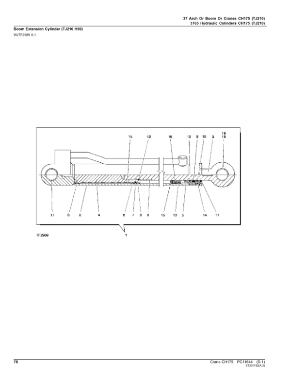 John Deere CH175 Crane Attachments Parts Catalog Manual – PC11644 Workshop Guide