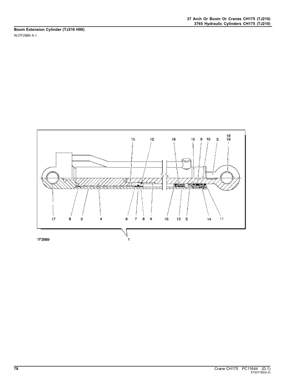 John Deere CH175 Crane Attachments Parts Catalog Manual – PC11644 Workshop Guide