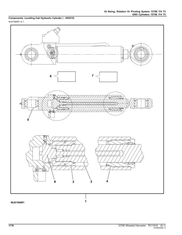 John Deere 1270E IT4 T3 6W Wheeled Harvesters (SN 002501 – 003008) Parts Catalog Manual – PC11916 Workshop Guide