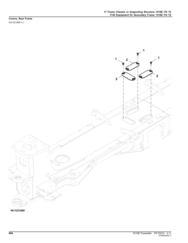 John Deere 1510E IT4 T2 Forwarders (SN 003001-003212) Parts Catalog Manual – PC12214 Workshop Guide