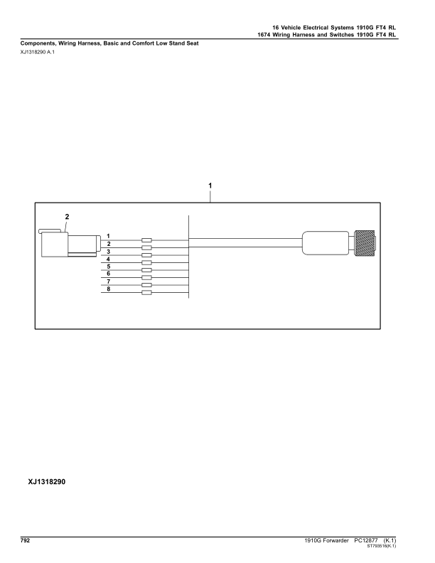 John Deere 1910G Forwarders (SN 002003 – 002107) Parts Catalog Manual – PC12877 Workshop Guide