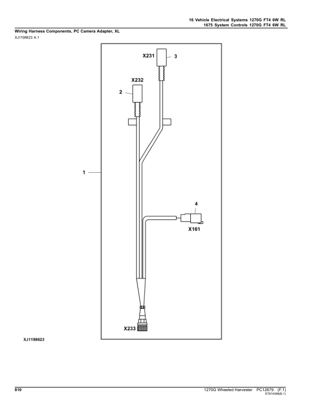John Deere 1270G FT4 6W Wheeled Harvesters (SN 003505-003884) Parts Catalog Manual – PC12879 Workshop Guide