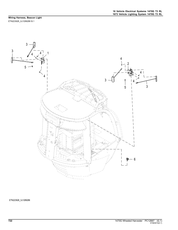 John Deere 1470G T3 Wheeled Harvesters (SN 002002 – 002291) Parts Catalog Manual – PC12887 Workshop Guide