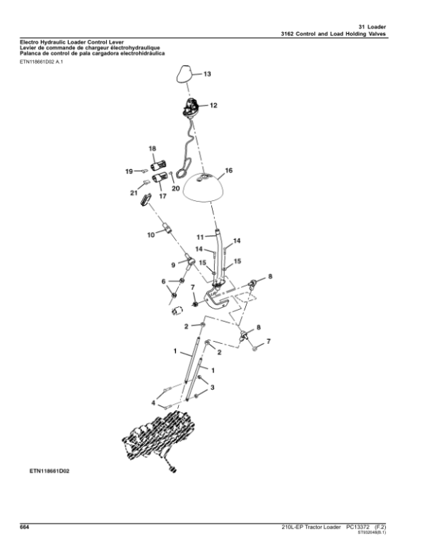 John Deere 210L EP Tractor Loader (SN G895001-) Parts Catalog Manual – PC13372 Workshop Guide