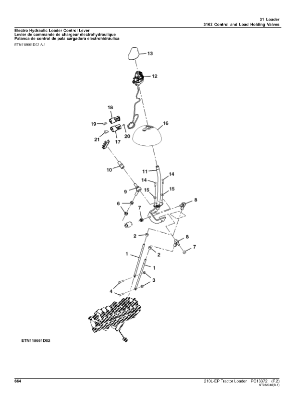 John Deere 210L EP Tractor Loader (SN G895001-) Parts Catalog Manual – PC13372 Workshop Guide